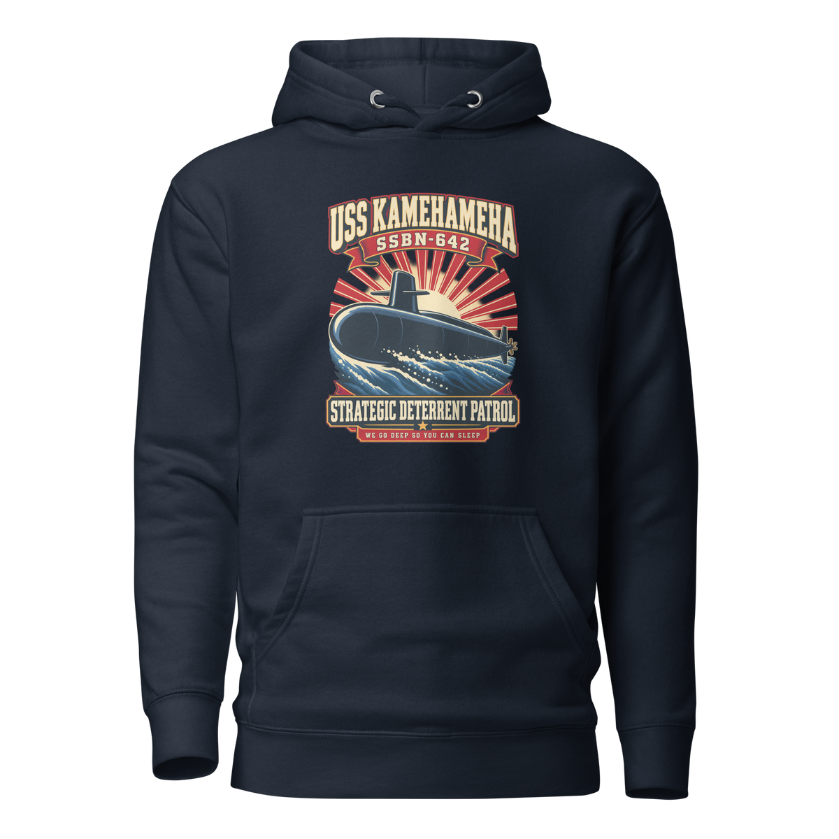 USS Kamehameha (SSBN-642) Deterrent Patrol Hoodie - Retro