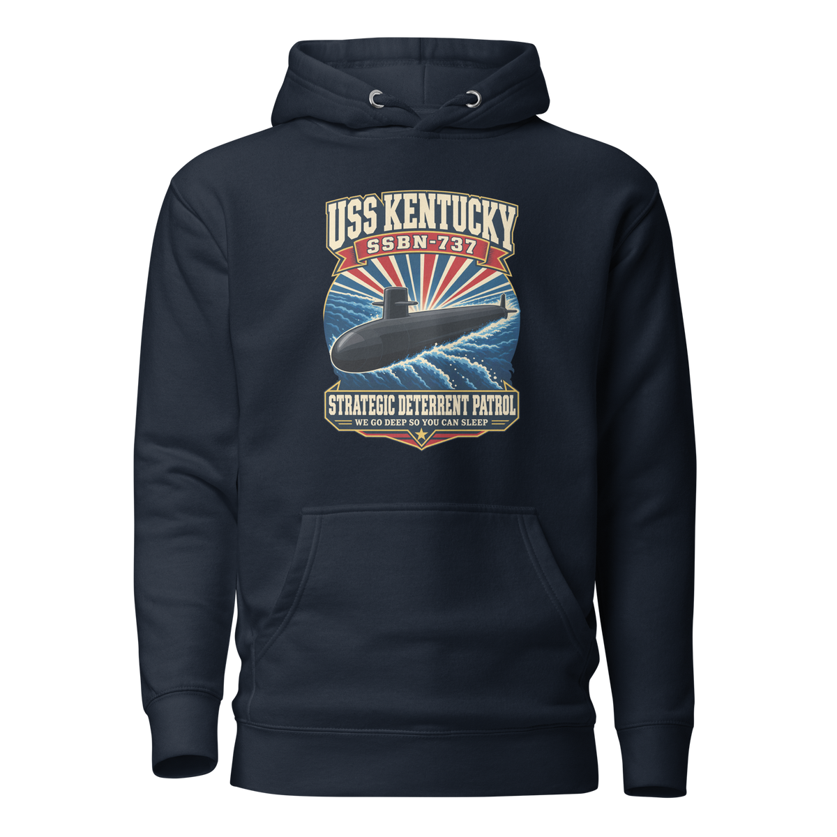 USS Kentucky (SSBN-737) Deterrent Patrol Hoodie - Retro