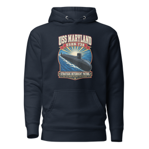 USS Maryland (SSBN-738) Deterrent Patrol Hoodie - Retro