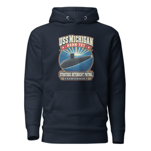 USS Michigan (SSBN-727) Deterrent Patrol Hoodie - Retro
