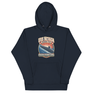 USS Nevada (SSBN-733) Deterrent Patrol Hoodie - Retro