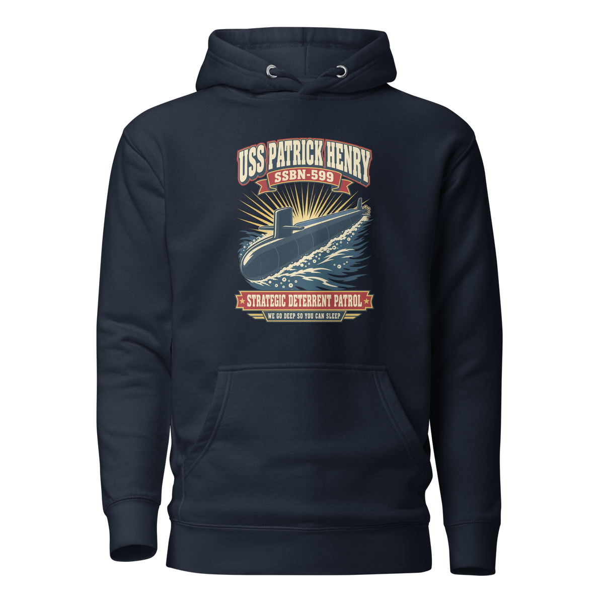 USS Patrick Henry (SSBN-599) Deterrent Patrol Hoodie - Retro