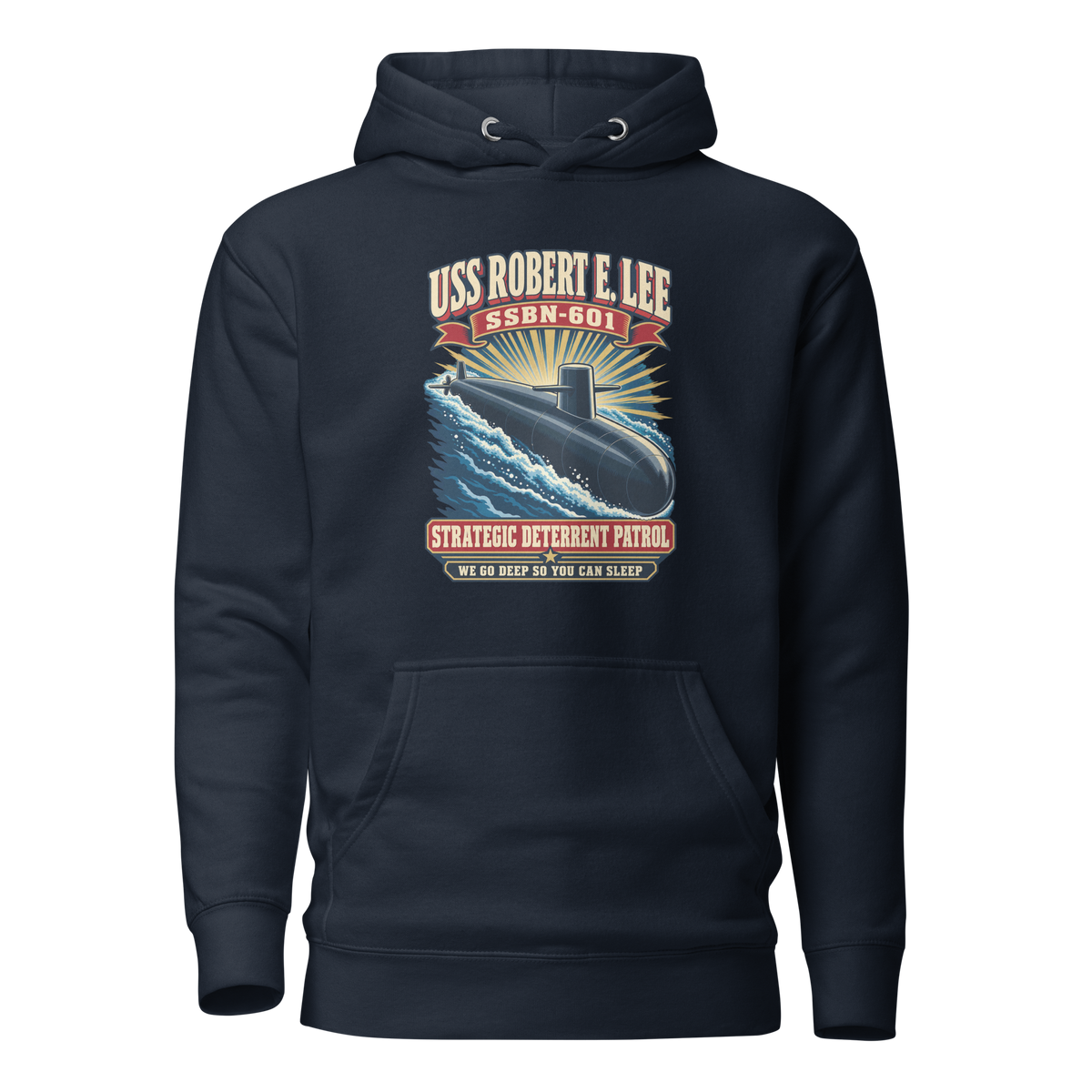 USS Robert E. Lee (SSBN-601) Deterrent Patrol Hoodie - Retro