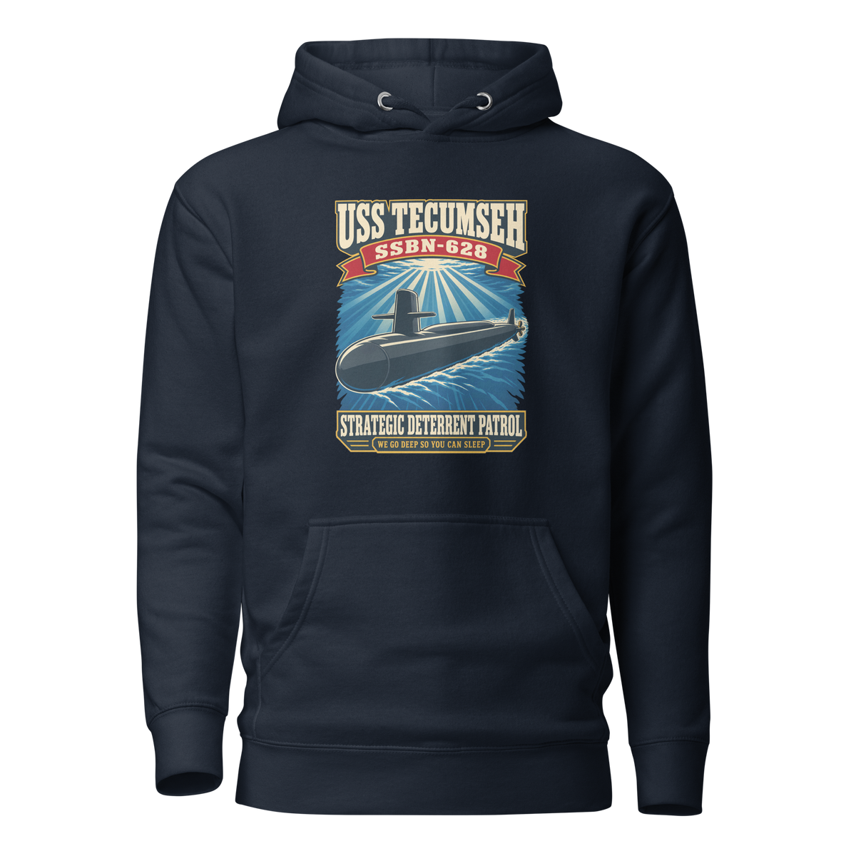 USS Tecumseh (SSBN-628) Deterrent Patrol Hoodie - Retro