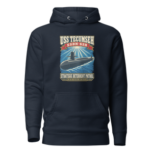 USS Tecumseh (SSBN-628) Deterrent Patrol Hoodie - Retro