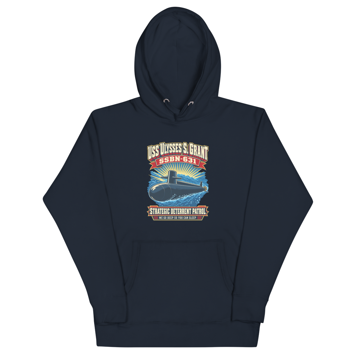 USS Ulysses S. Grant (SSBN-631) Deterrent Patrol Hoodie - Retro