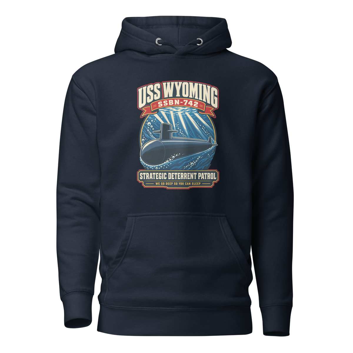 USS Wyoming (SSBN-742) Deterrent Patrol Hoodie - Retro