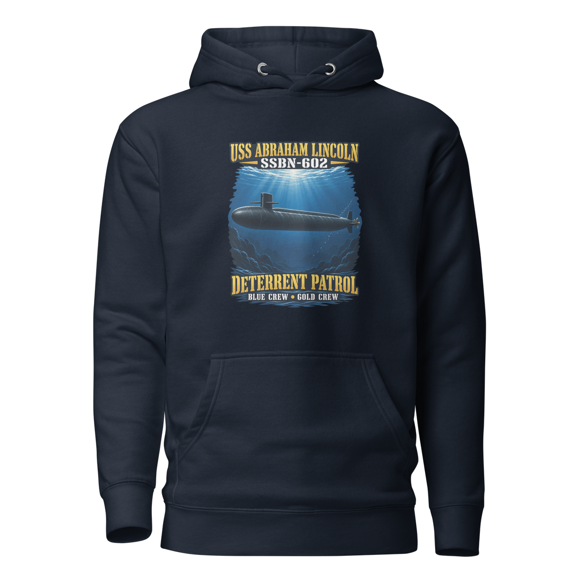 USS Abraham Lincoln (SSBN-602) Deterrent Patrol Hoodie - Deep Water