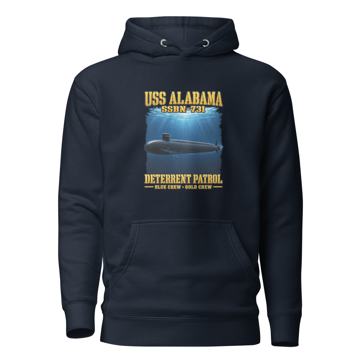 USS Alabama (SSBN-731) Deterrent Patrol Hoodie - Deep Water