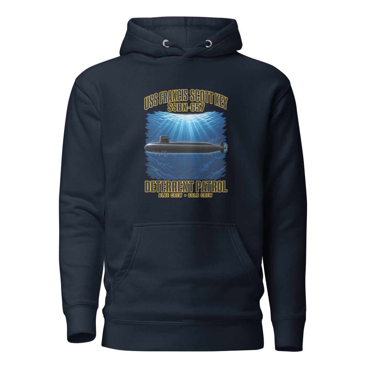 USS Francis Scott Key (SSBN-657) Deterrent Patrol Hoodie - Deep Water