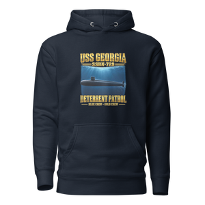 USS Georgia (SSBN-729) Deterrent Patrol Hoodie - Deep Water