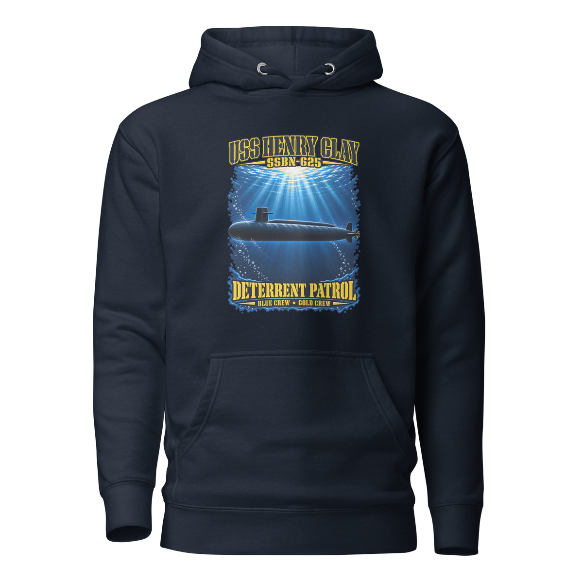 USS Henry Clay (SSBN-625) Deterrent Patrol Hoodie - Deep Water
