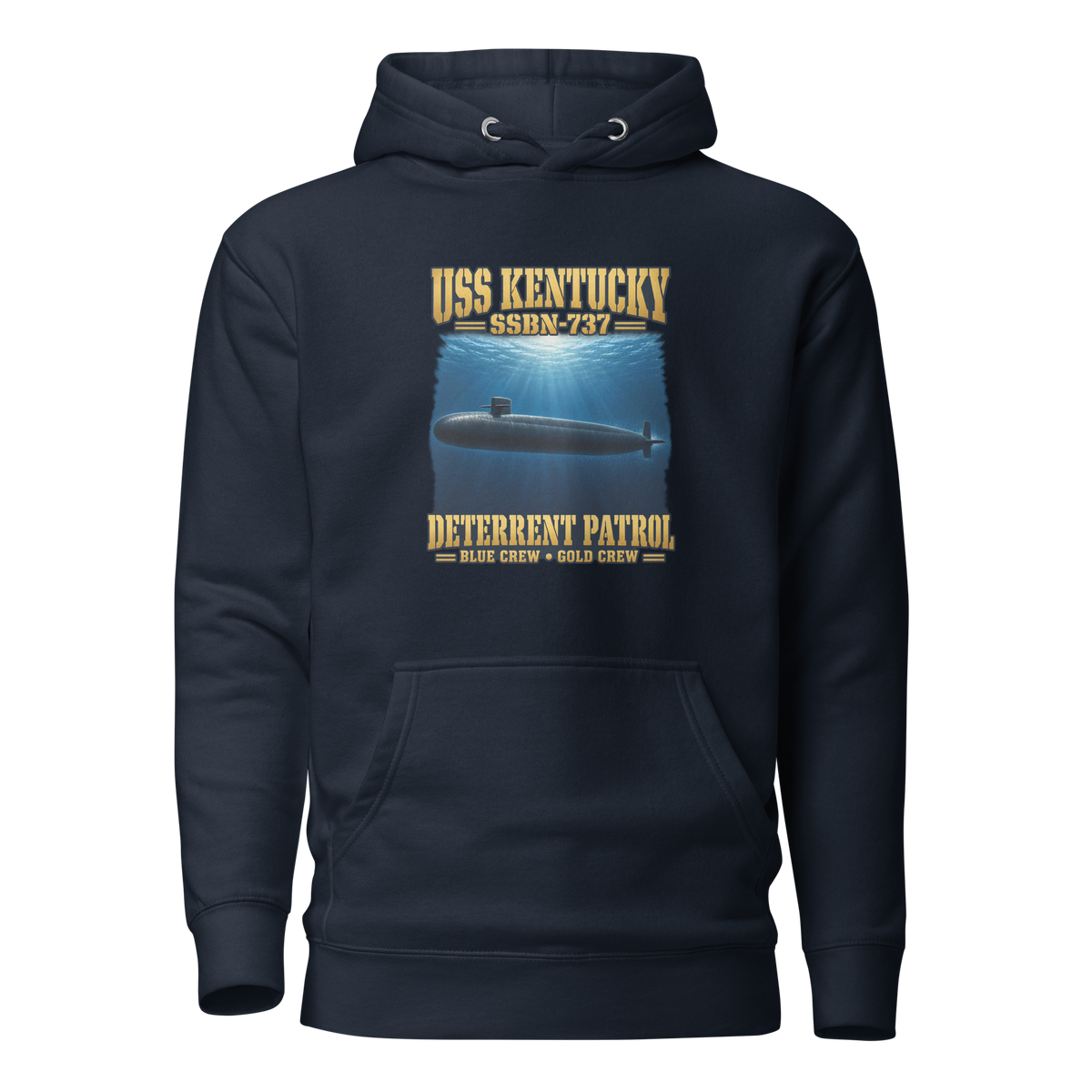 USS Kentucky (SSBN-737) Deterrent Patrol Hoodie - Deep Water