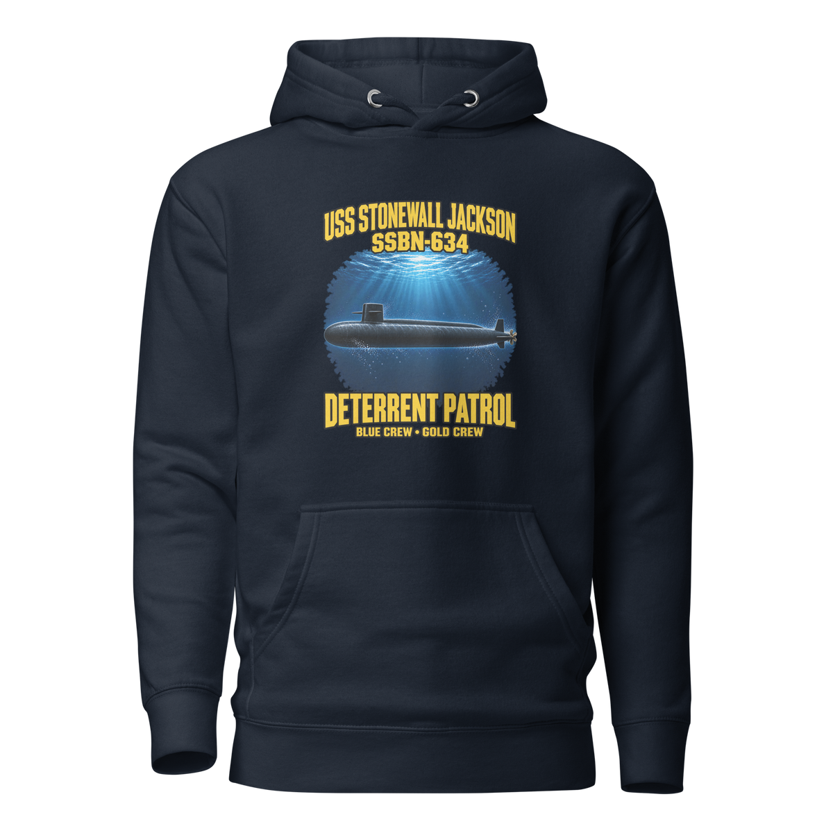 USS Stonewall Jackson (SSBN-634) Deterrent Patrol Hoodie - Deep Water