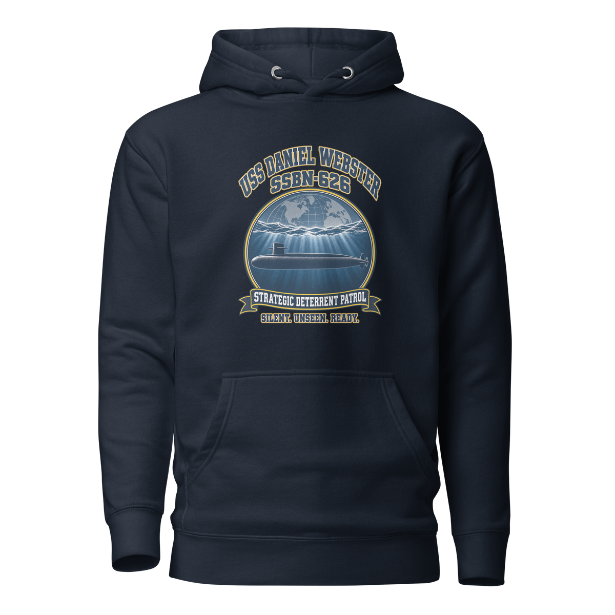 USS Daniel Webster (SSBN-626) Deterrent Patrol Hoodie - Emblem