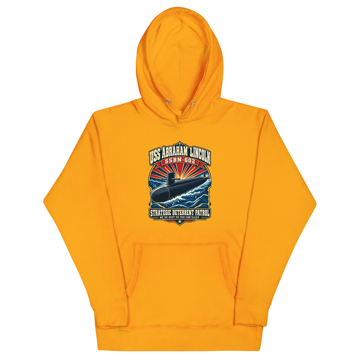 USS Abraham Lincoln (SSBN-602) Deterrent Patrol Hoodie - Design 3