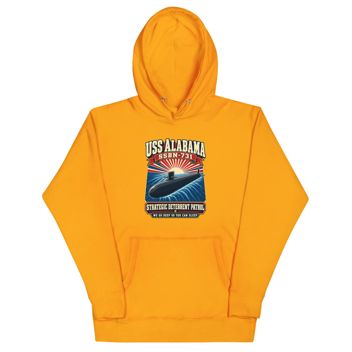 USS Alabama (SSBN-731) Deterrent Patrol Hoodie - Design 1