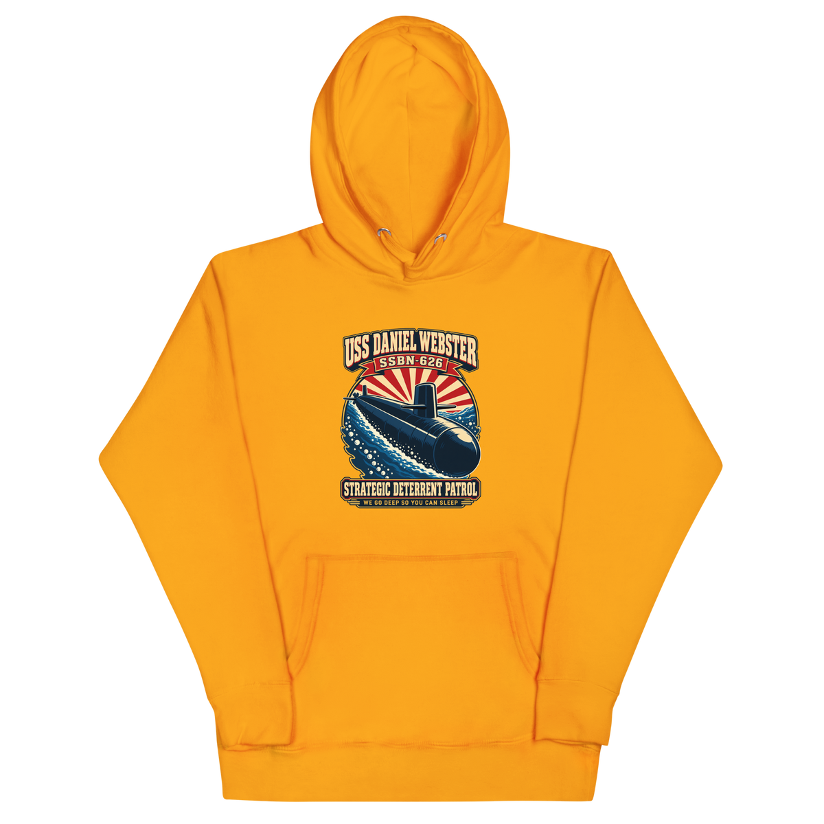 USS Daniel Webster (SSBN-626) Deterrent Patrol Hoodie - Retro