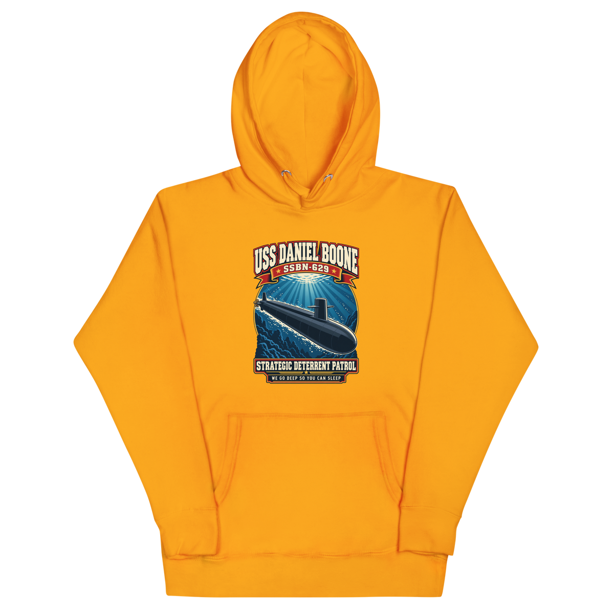 USS Daniel Boone (SSBN-629) Deterrent Patrol Hoodie - Retro