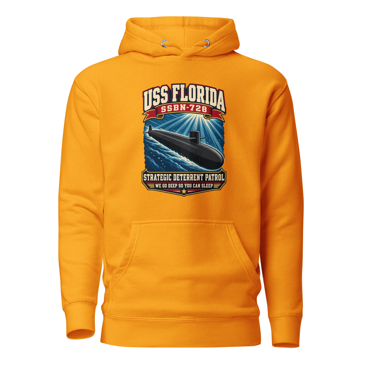 USS Florida (SSBN-728) Deterrent Patrol Hoodie - Retro