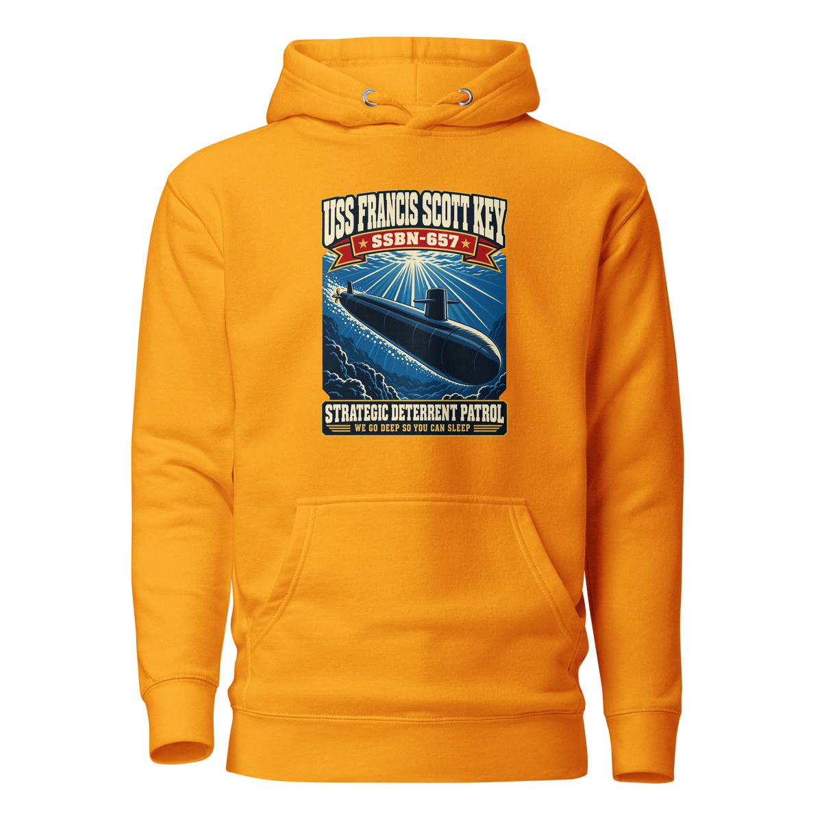 USS Francis Scott Key (SSBN-657) Deterrent Patrol Hoodie - Retro