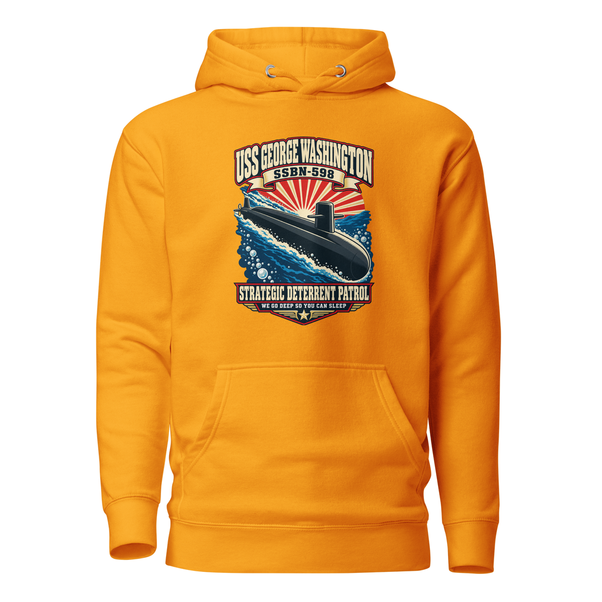 USS George Washington (SSBN-598) Deterrent Patrol Hoodie - Retro