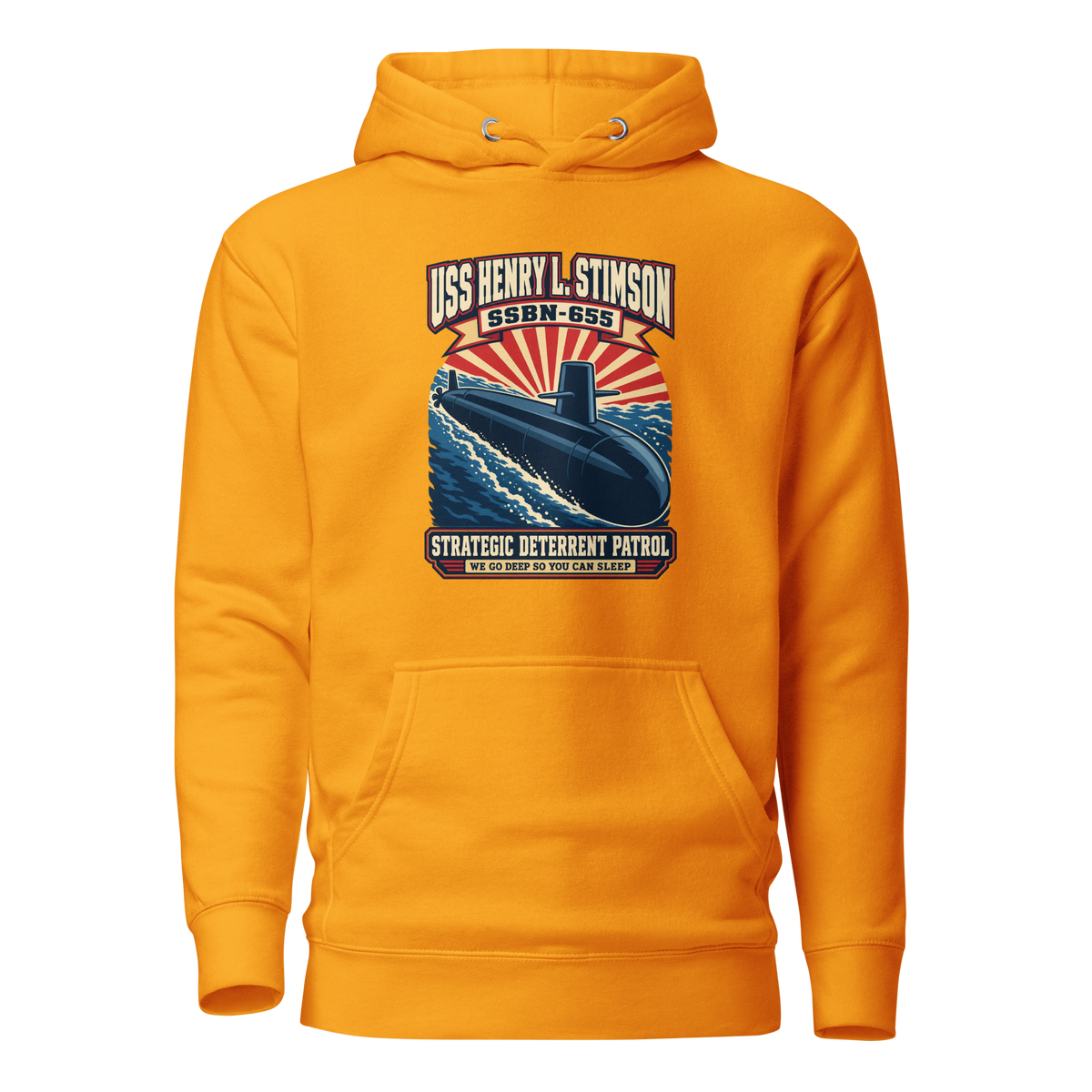 USS Henry L. Stimson (SSBN-655) Deterrent Patrol Hoodie - Retro