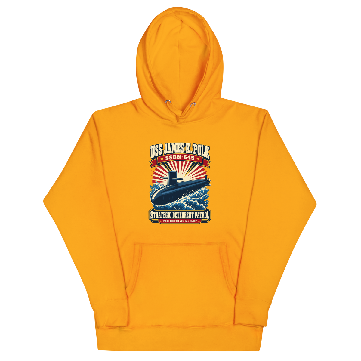 USS James K. Polk (SSBN-645) Deterrent Patrol Hoodie - Retro