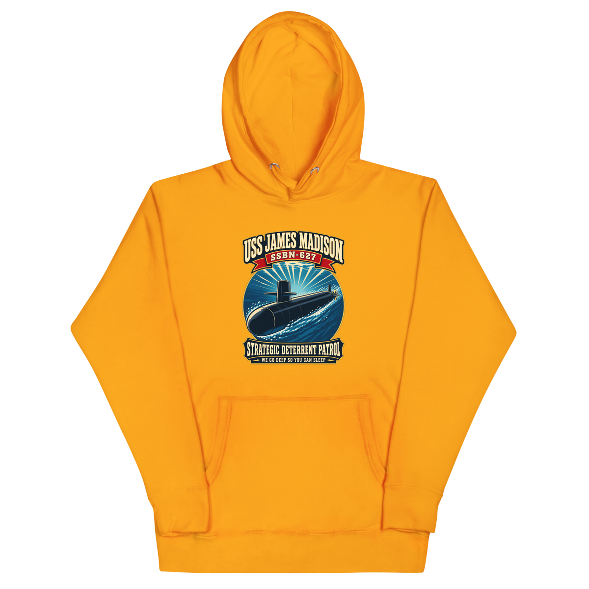 USS James Madison (SSBN-627) Deterrent Patrol Hoodie - Retro