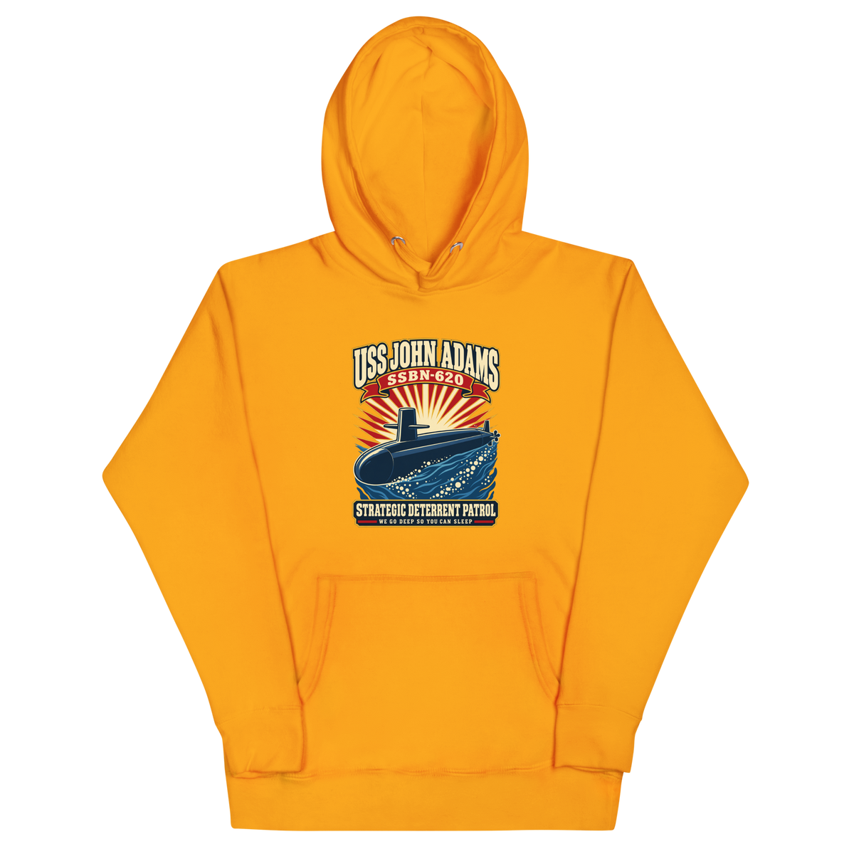 USS John Adams (SSBN-620) Deterrent Patrol Hoodie - Retro