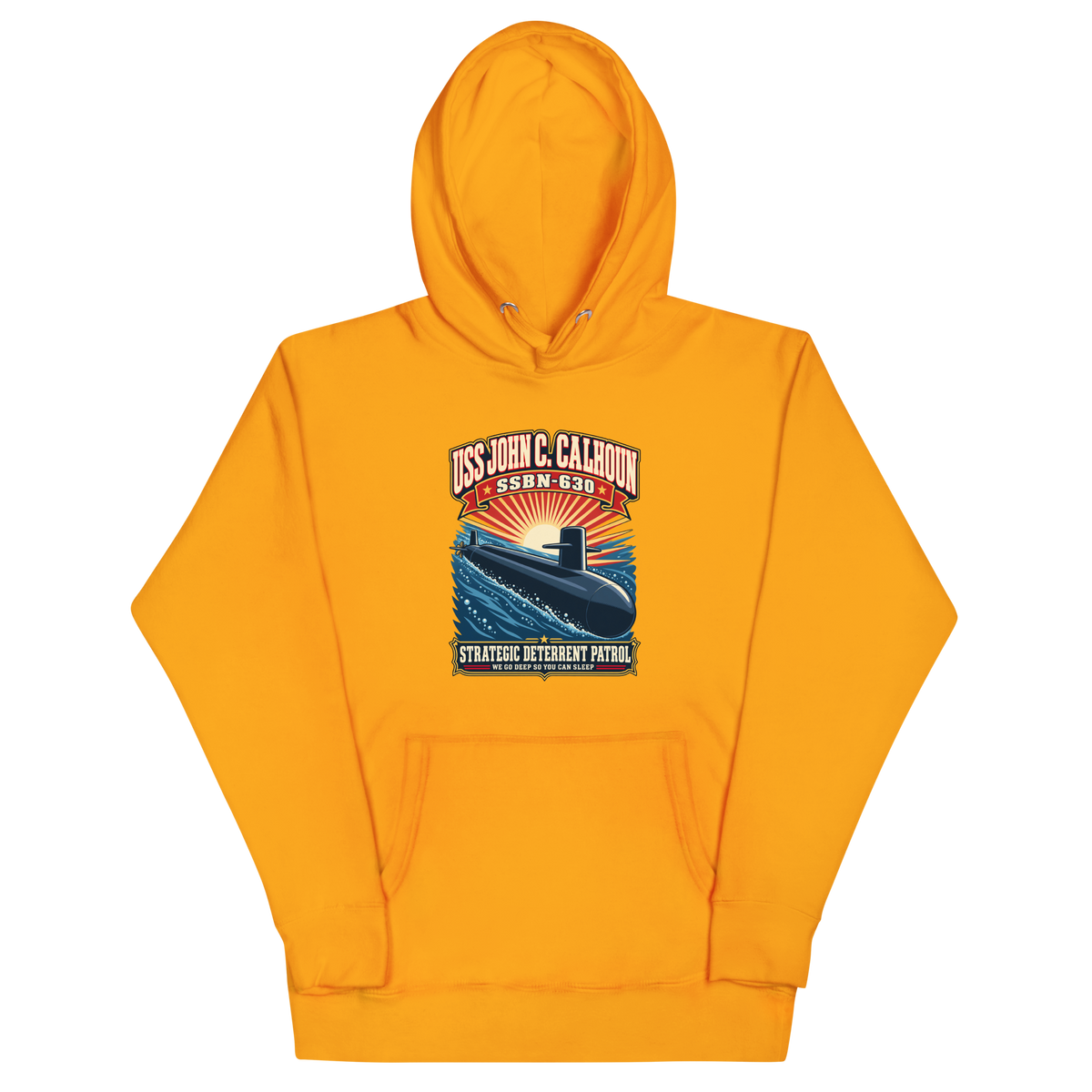 USS John C. Calhoun (SSBN-630) Deterrent Patrol Hoodie - Retro