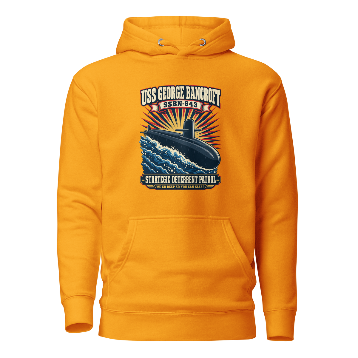 USS George Bancroft (SSBN-643) Deterrent Patrol Hoodie - Retro