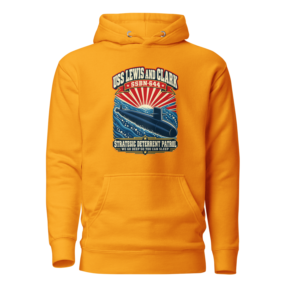USS Lewis and Clark (SSBN-644) Deterrent Patrol Hoodie - Retro