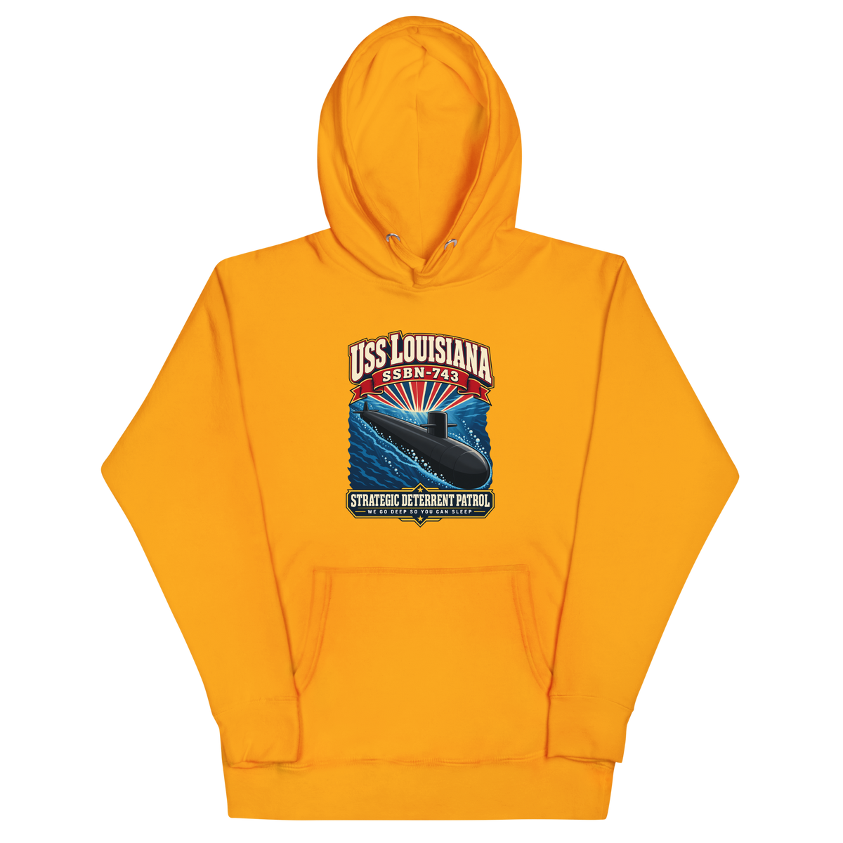 USS Louisiana (SSBN-743) Deterrent Patrol Hoodie - Retro
