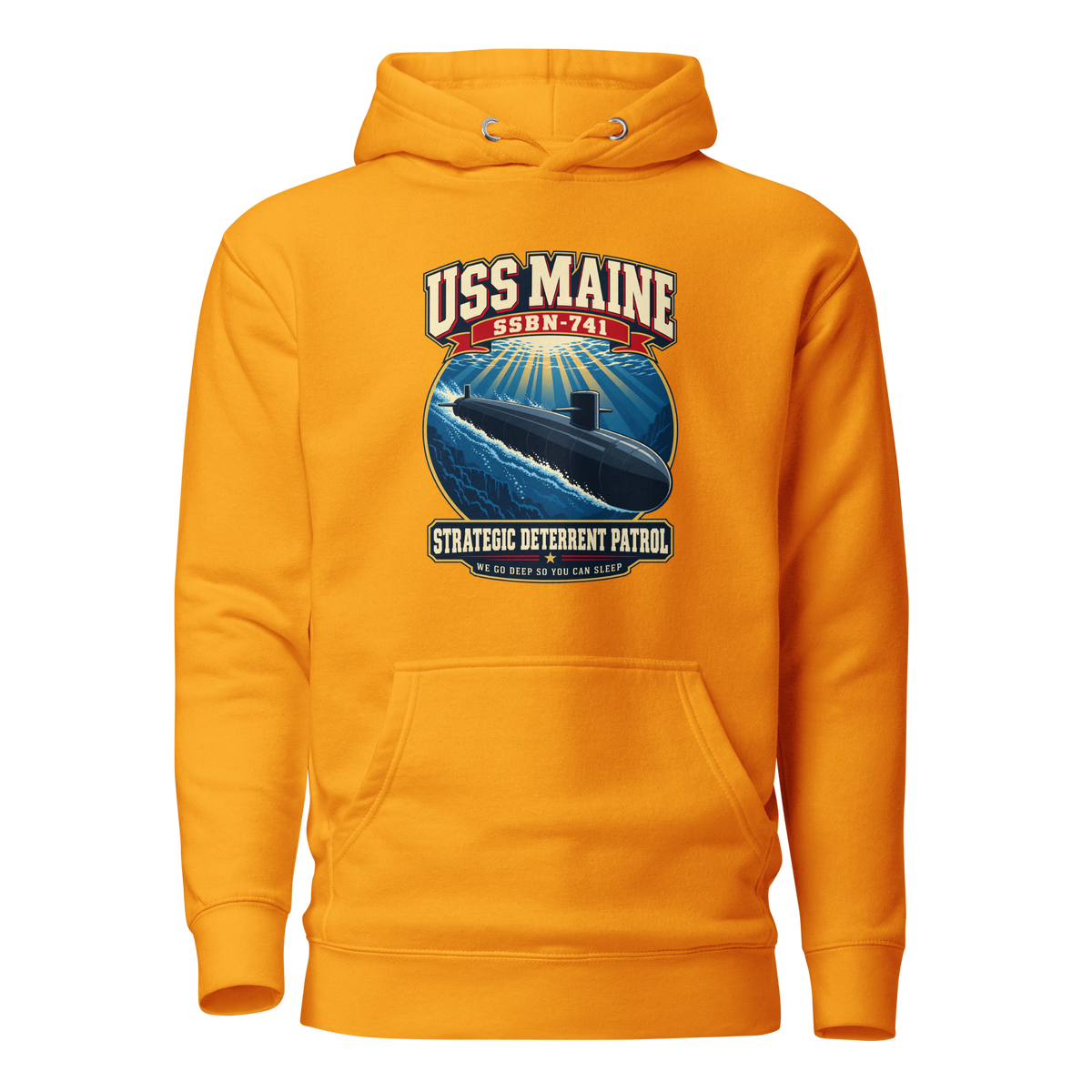USS Maine (SSBN-741) Deterrent Patrol Hoodie - Retro