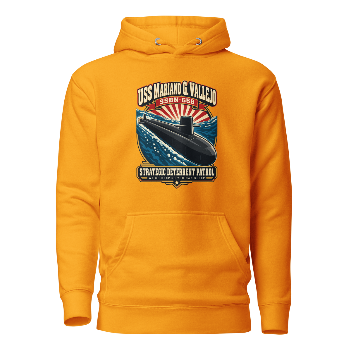 USS Mariano G. Vallejo (SSBN-658) Deterrent Patrol Hoodie - Retro