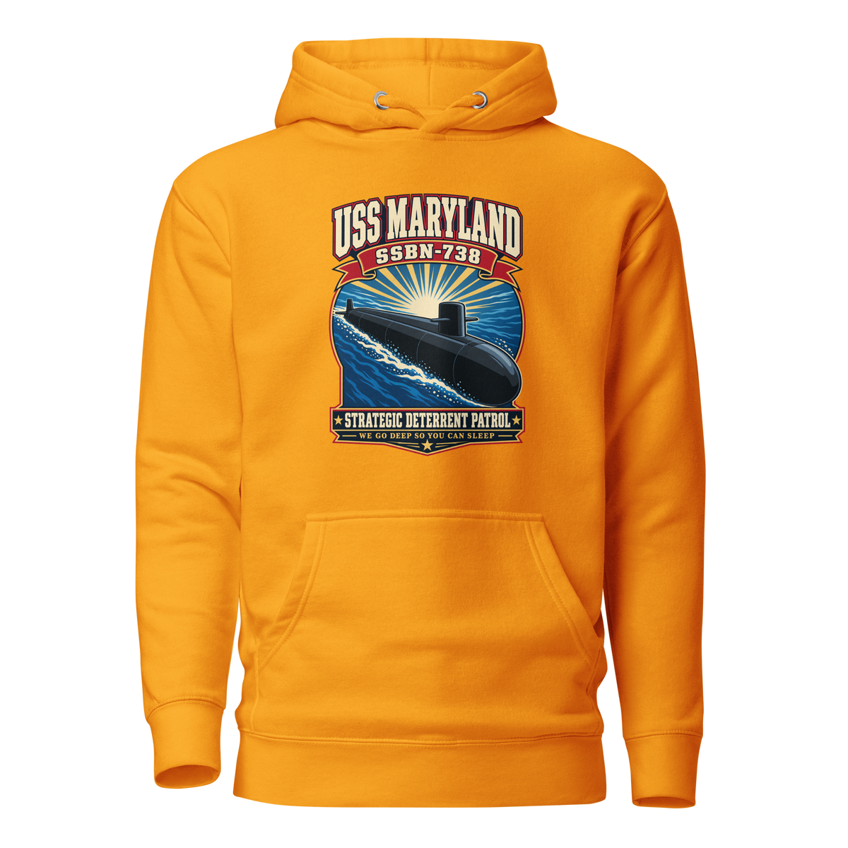 USS Maryland (SSBN-738) Deterrent Patrol Hoodie - Retro