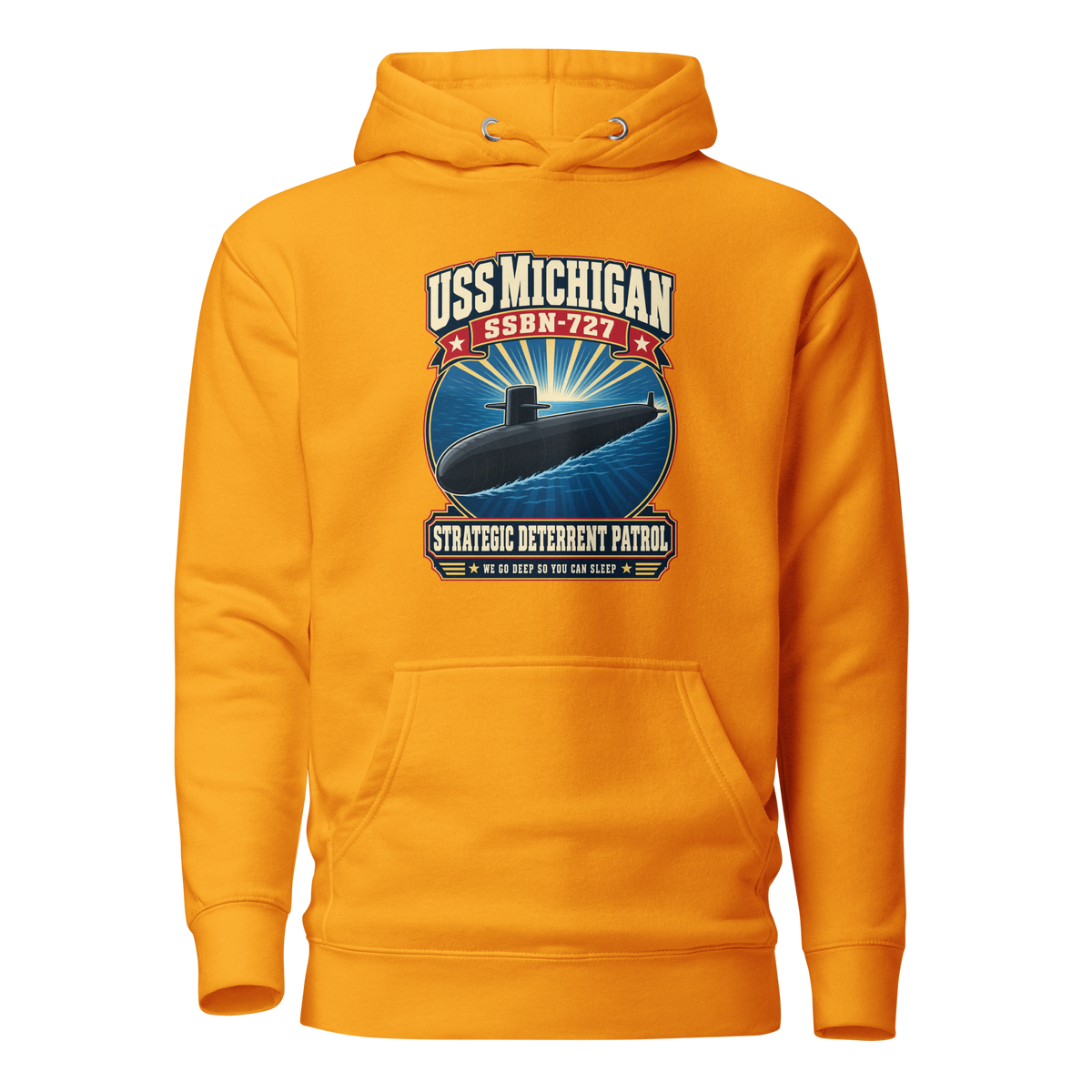 USS Michigan (SSBN-727) Deterrent Patrol Hoodie - Retro
