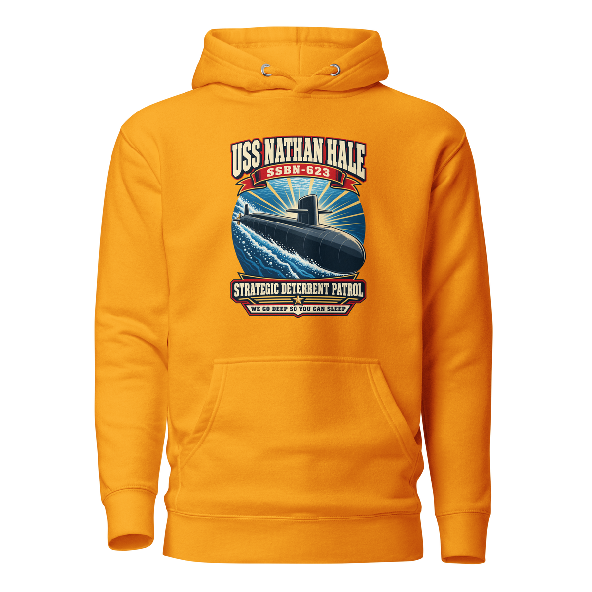 USS Nathan Hale (SSBN-623) Deterrent Patrol Hoodie - Retro