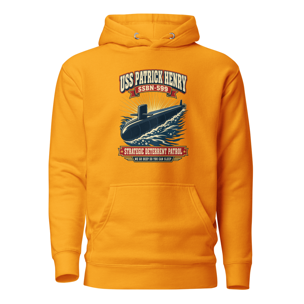 USS Patrick Henry (SSBN-599) Deterrent Patrol Hoodie - Retro
