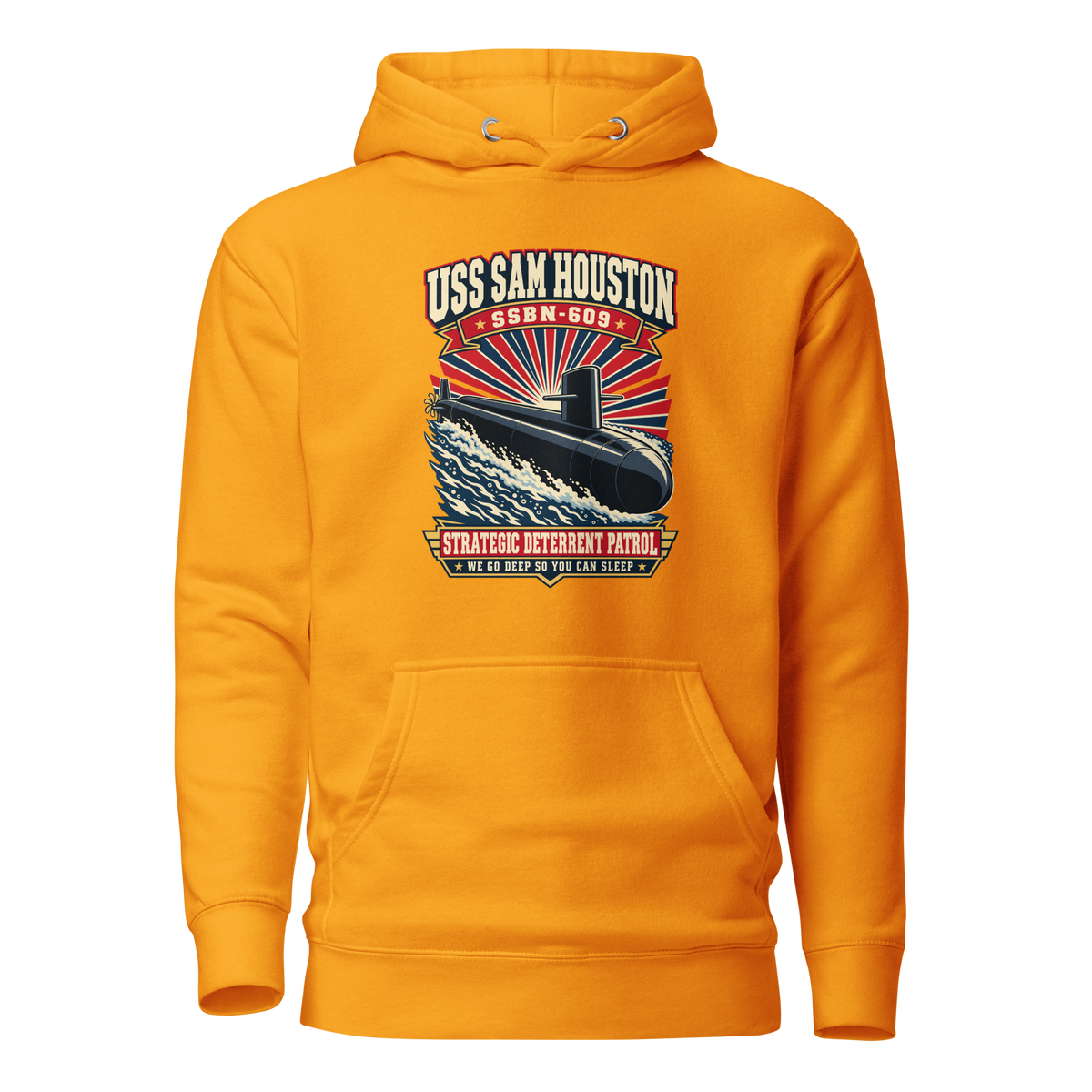 USS Sam Houston (SSBN-609) Deterrent Patrol Hoodie - Retro