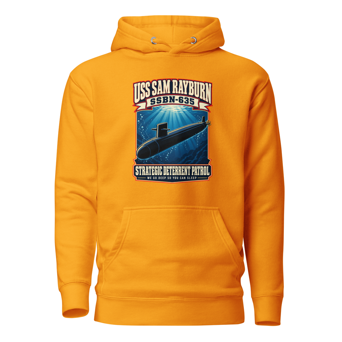 USS Sam Rayburn (SSBN-635) Deterrent Patrol Hoodie - Retro