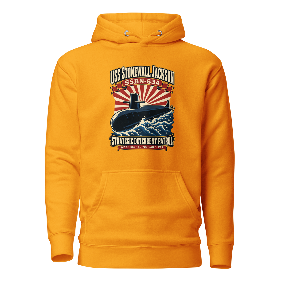 USS Stonewall Jackson (SSBN-634) Deterrent Patrol Hoodie - Retro