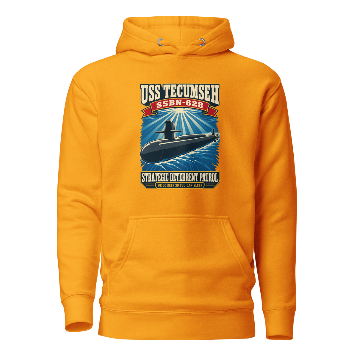 USS Tecumseh (SSBN-628) Deterrent Patrol Hoodie - Retro