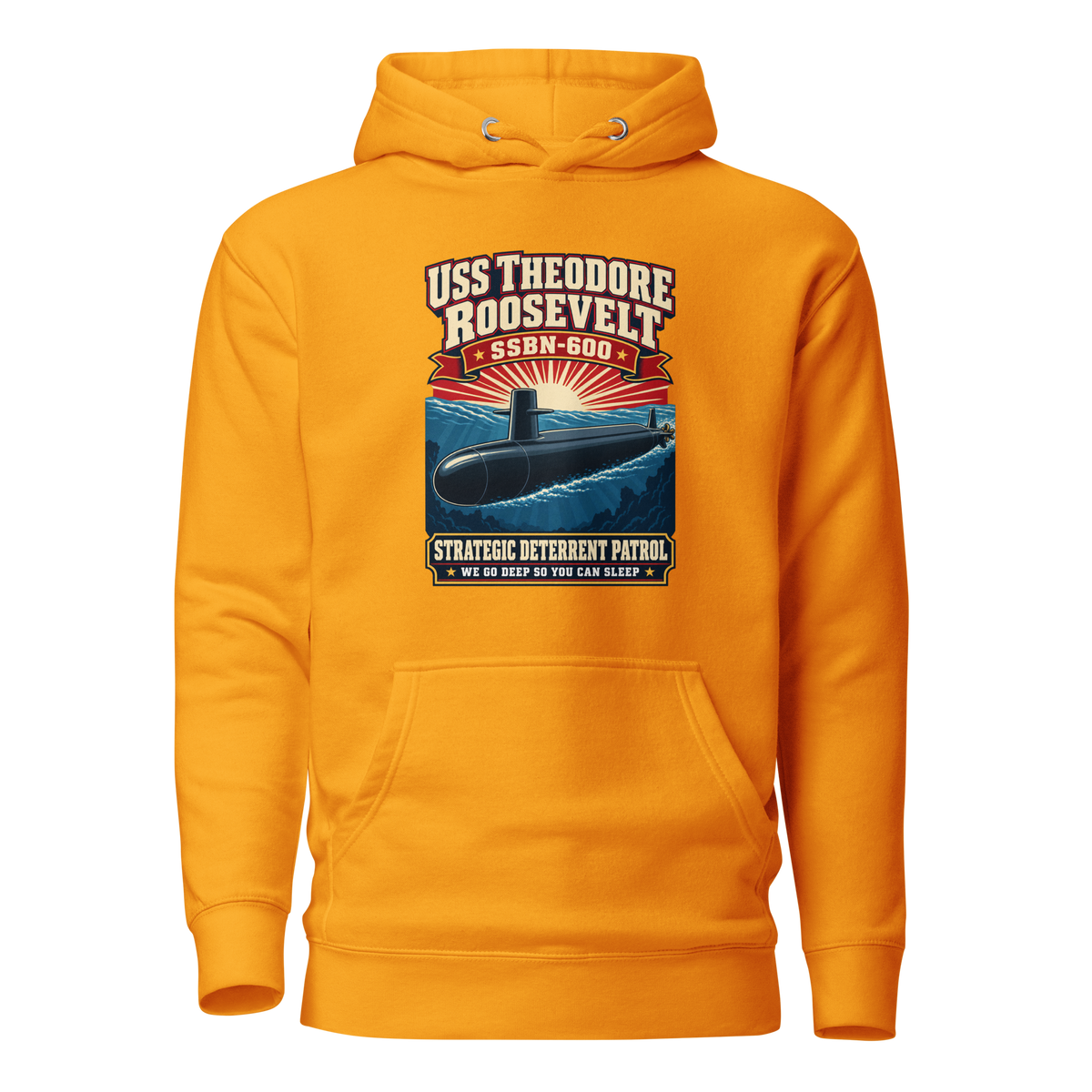 USS Theodore Roosevelt (SSBN-600) Deterrent Patrol Hoodie - Retro