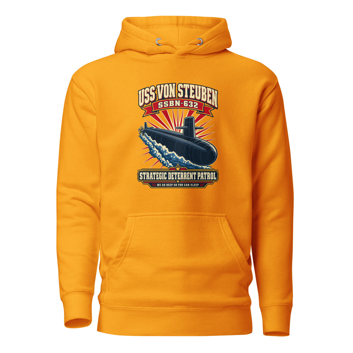 USS Von Steuben (SSBN-632) Deterrent Patrol Hoodie - Retro