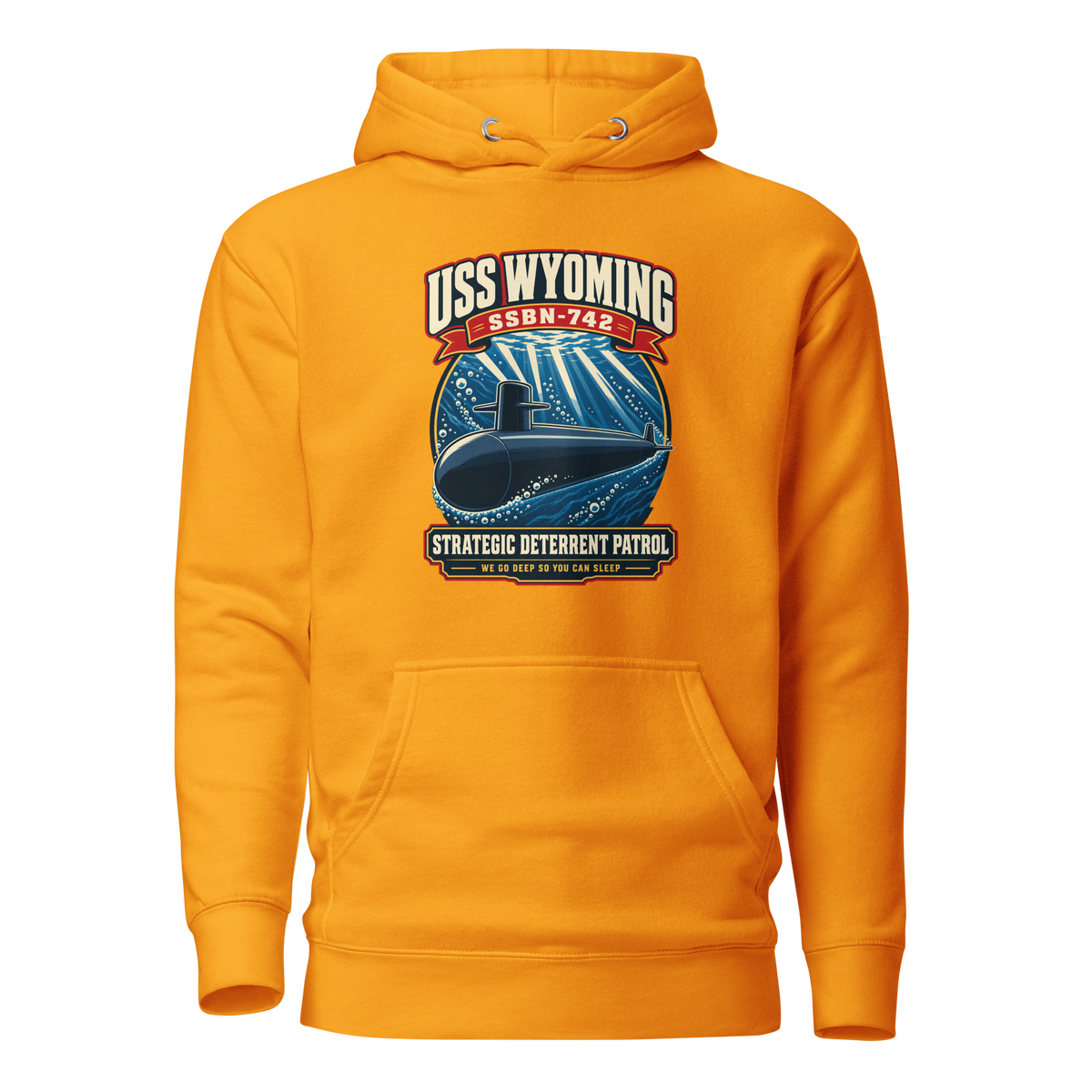 USS Wyoming (SSBN-742) Deterrent Patrol Hoodie - Retro