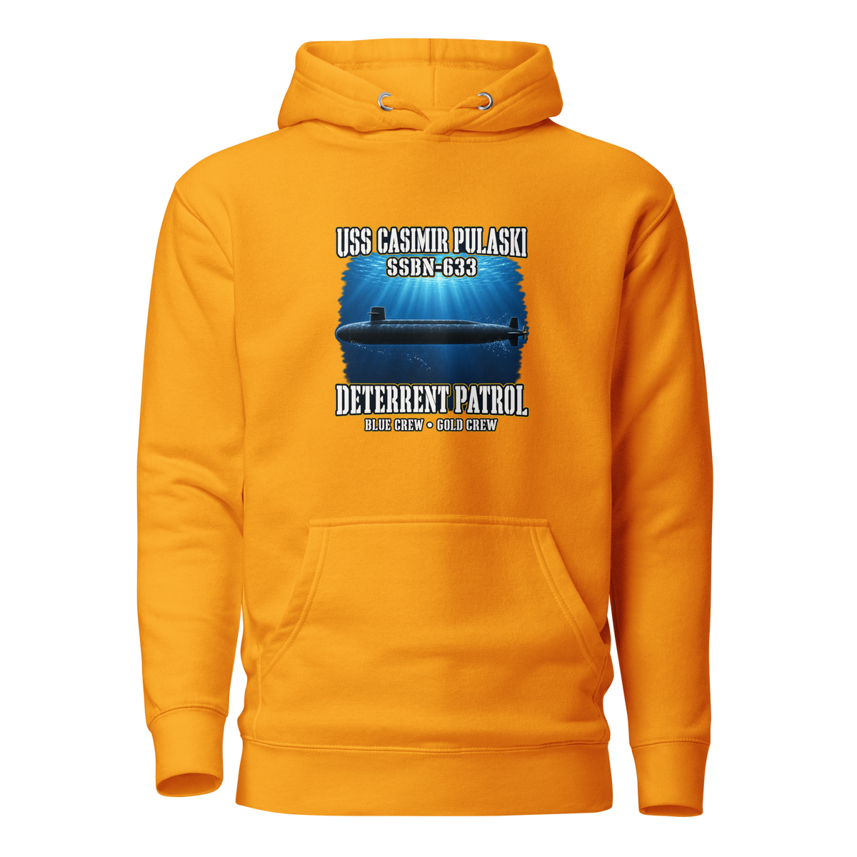 USS Casimir Pulaski (SSBN-633) Deterrent Patrol Hoodie - Deep Water