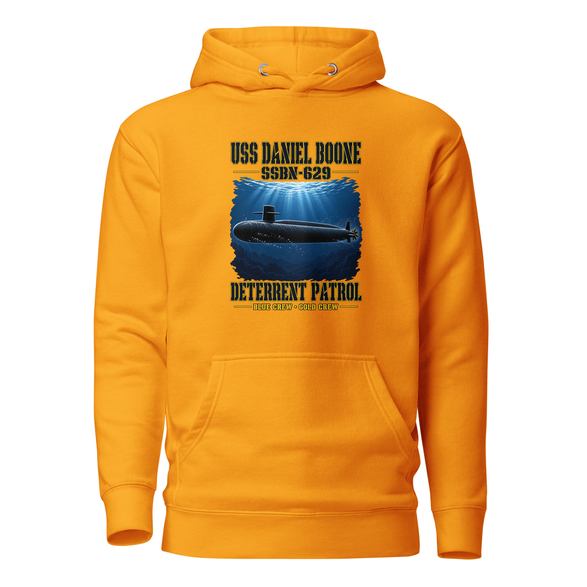 USS Daniel Boone (SSBN-629) Deterrent Patrol Hoodie - Deep Water