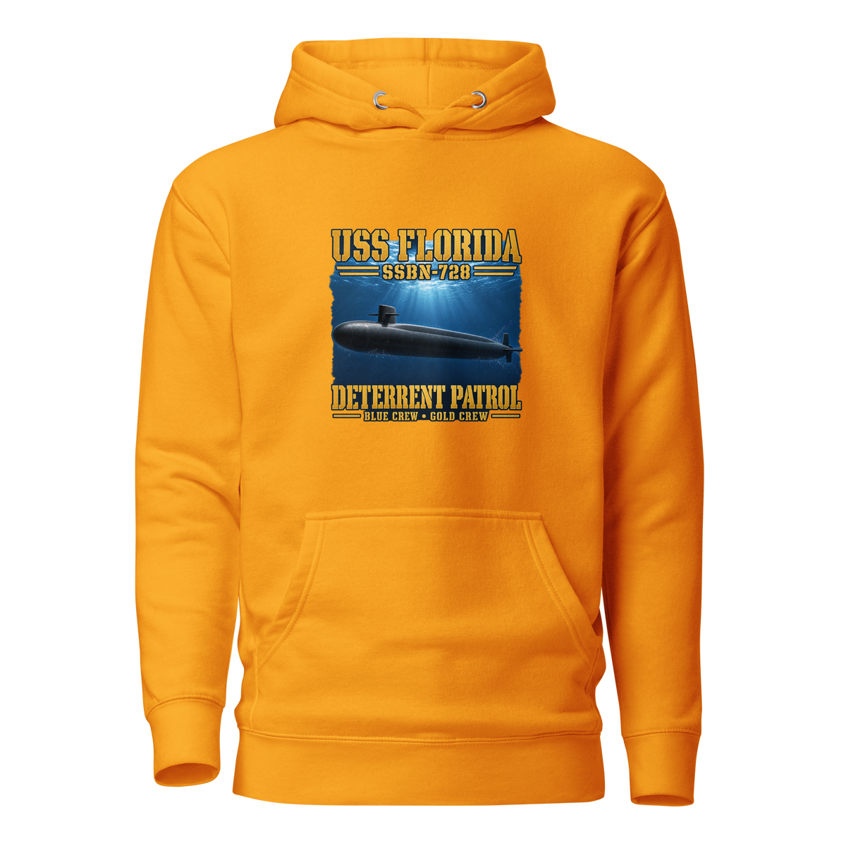 USS Florida (SSBN-728) Deterrent Patrol Hoodie - Deep Water